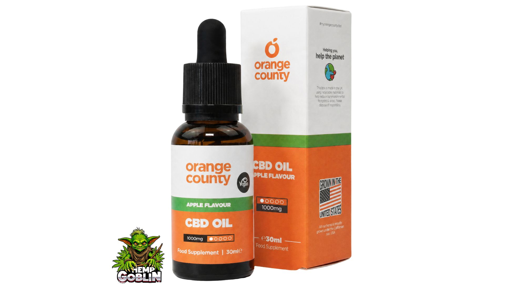 Apple Broad Spectrum CBD Oil 1000mg