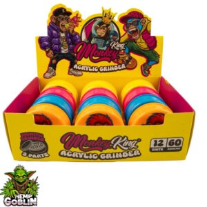 MONKEY KING ACRYLIC 3 PART GRINDERS